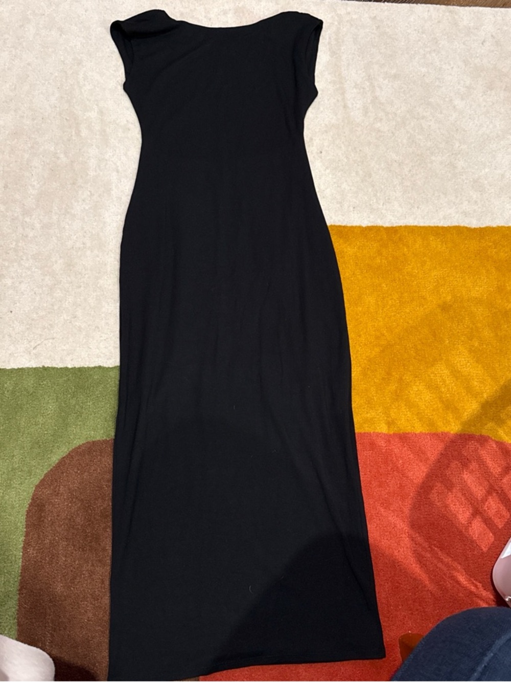 See You Monday Black Backless Maxi Dress
